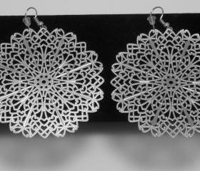 Dangle Earrings - large snowflake design